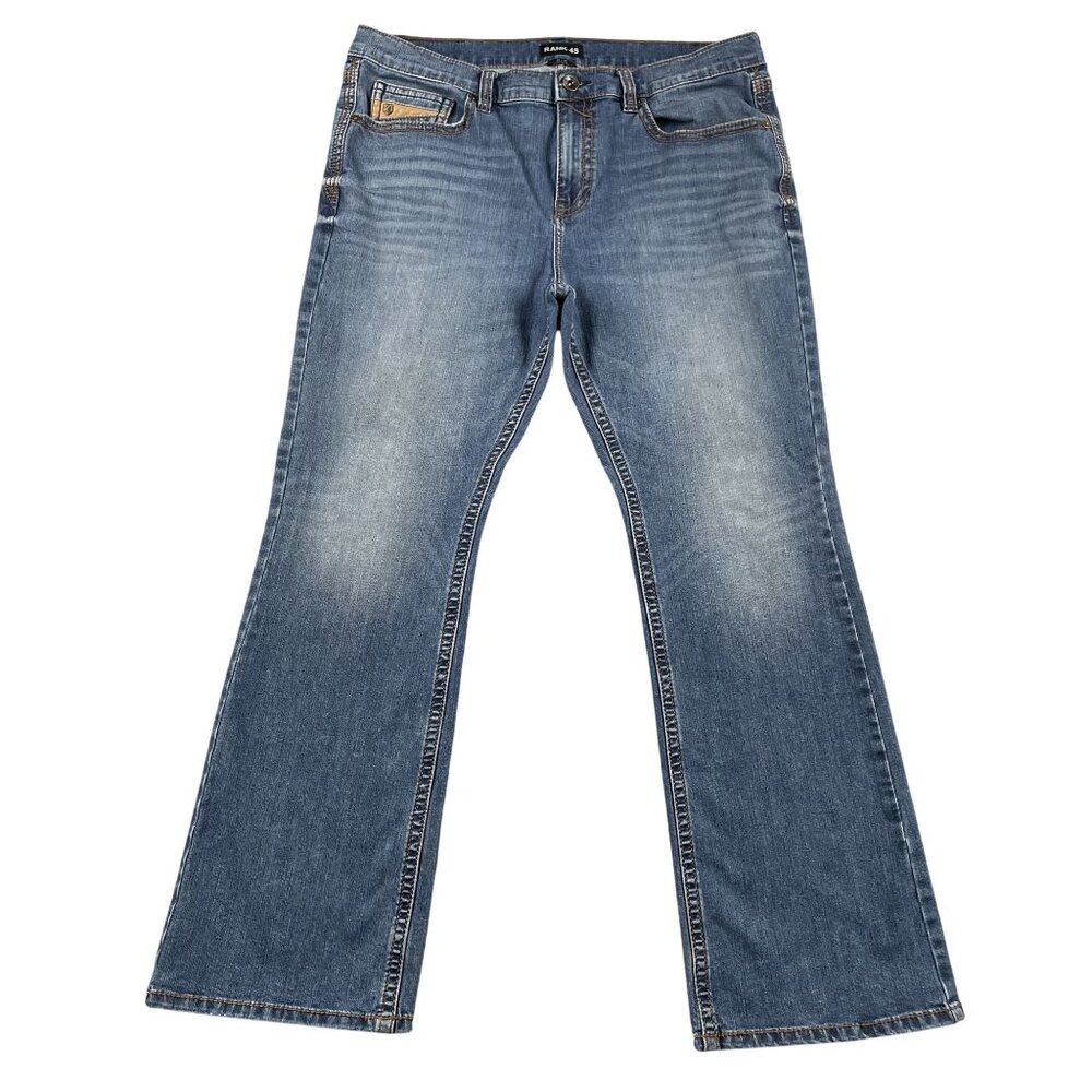 Rank 45 Jeans Mens 38x32 Bootcut Western Medium Wash Mid Rise Denim